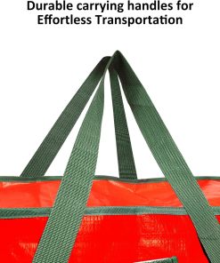 Alternative view of FUCDTEFC 7.5 Ft Christmas Tree Storage Bag. Large Heavy Duty Artificial Tree Bag with Reinforced Handles and Dual Zippers. Extra Large Waterproof Durable Storage Container for Xmas Trees (Red)